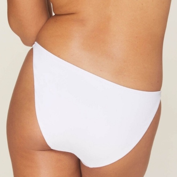 Andie x Demi Moore Swim Basic White Low Rise Cheeky Bikini Bottoms Swimsuit - Picture 4 of 8